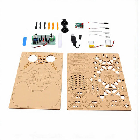 Totally Beginner Friendly Wooden Drone Kit For RC Quadcopter Training Remote Control Flying Toy Assembled Kit STEM Parts