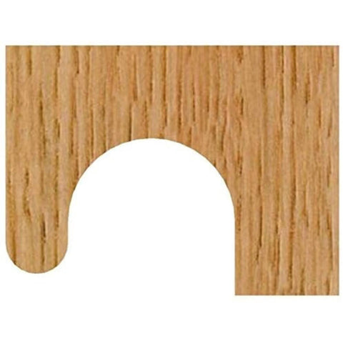 Wood sample showing cut made by Drawer Pull Router Bit With Quarter Inch Radius And One And One Half Inch Large Diameter For Built In Recessed Finger Pulls