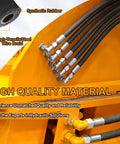 Frienda hydraulic hose 3/8 in x 50 ft with 10 JIC 37° & NPF fittings, steel wire braid