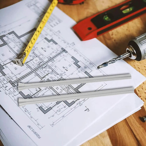 Heavy Duty Coil Pipe Bender Kit For Copper And Steel Tubes on construction plans with tools like drill and tape measure.
