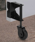Spring Loaded Gate Caster For Wooden Gates And PVC Fences With 4 Inch Wheel, Heavy Duty Gate Wheel Caster, 360 Degree Universal Mount Plate