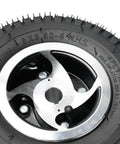 Close-up of 9x3.50-4 rear wheel and tire for Rear Drive Axle Transaxle With 24V 350W Brush Electric Motor DIY upgrades