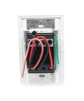 Smooth Flicker Free Led Dimmer Switch With Matching Almond Wallplate Included For Hassle Free Single Pole Or Three Way Wiring Setup Rated Up To One Fifty Watts For Top Notch Room Lighting back view showing wiring connections.