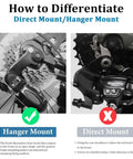 Comparison of hanger mount and direct mount rear derailleur focusing on RD TY300 SGS 6 to 7 speed installation for hybrid bikes