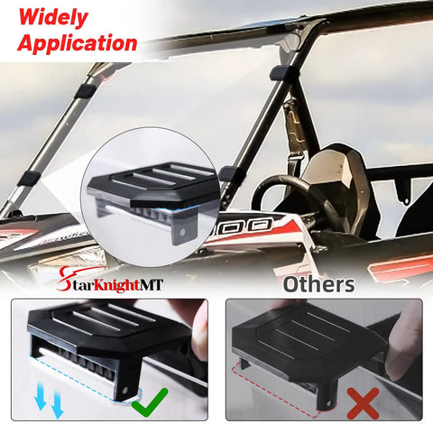Adjustable Universal UTV Windshield Clamp Strap Kit With Anti Vibration Mounts for Polaris RZR installation details