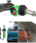 1600W Hot Air Welder Gun For Plastic And Vinyl Projects With Adjustable Temperature And Power, Stainless Steel Barrel