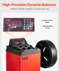 Display of Electric Tire Changer And Balancer Combo With 18 Inch Spindle 2HP Motor Workhorse Build And High Precision Auto Calibration