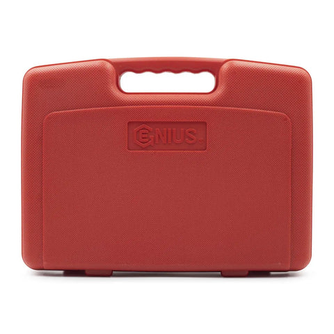 Red carrying case for Beefy 18 Piece SAE Hex Bit Socket Set For 3/4 Inch And 1 Inch Drive CR-Mo Alloy Steel With Lifetime Warranty