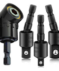 Right Angle Drill Adapter 105 Degree, 360 Degree Rotatable Hex Shank, 4 In 1 Impact Drill Bit Extension, Socket Adapter Set