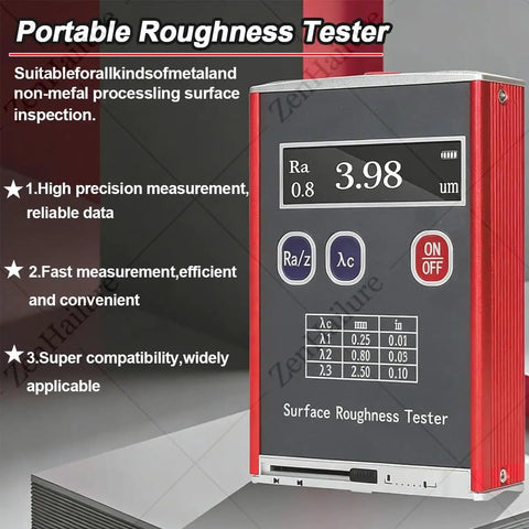 Top Notch Portable Surface Roughness Tester With 0.01 μm Precision Profilometer For Metal Surfaces, Rechargeable