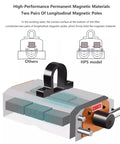 Heavy Duty Permanent Magnetic Lifter With 2200 Lb Capacity Built Dang Tough For Crushing Steel Plates And Round Bars Industrial Hoist Magnet interior showing magnetic poles.