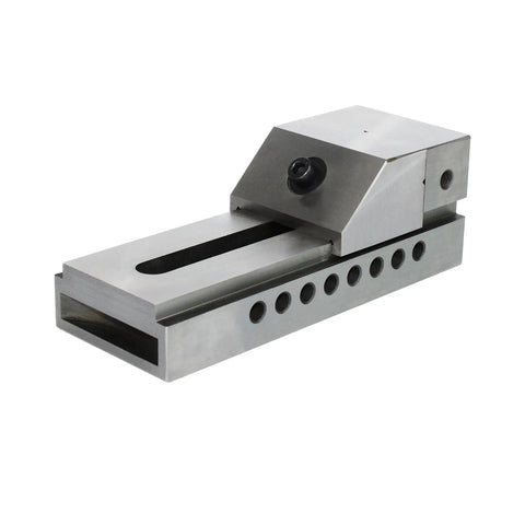 Screwless Mini Insert Vise For Toolmakers, 3 Inch Steel With 0.0002 Inch Precision Ground Surfaces, Tough V Groove Design visible