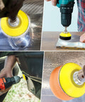 Top Shelf 331 Piece 2 Inch Wet Dry Sanding Disc Kit with foam pad used on various surfaces for polishing and sanding projects.