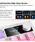 Kickass RGB Mechanical Keyboard With Hot Swappable Keys And Crisp White Switches For Gaming And Daily Grind featuring high-clear multifunction screen.