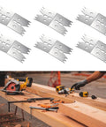 Heavy Duty Stainless Steel Bench Dogs Kit with 6 clamping dogs and tools in workshop setting for router sleds and CNC projects