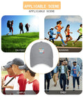 Light Grey Womens Adjustable Baseball Cap Lightweight Breathable Washed Distressed Low Profile Hat For Everyday Wear Dress Up Or Sweatshirt Looks Great For Sports Hiking Cycling And Travel with versatile use illustrations for hiking, running, campus and daily style.