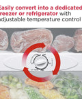 Adjustable temperature control knob for Seven Cubic Foot Convertible Upright Fridge Freezer Real Deal Smooth Operator.