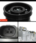 Badass AC Compressor With Clutch Built Tough For Quick VW Jetta And Beetle Cooling Fits 2005-2014 Models showcasing pulley and electrical connector.