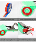 Lightweight Handheld Garden Branch Binder Tool With Tape And Stainless Steel Staple Pins, Easy Grab And Go One Hand Operation For Gardeners And Farmers, Reduces Labor In Horticulture, Includes Adjustable Binding Nails For Sturdy Plant Support, tape loaded