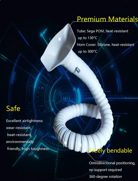 No Sweat Solder Fume Extraction Arm With Flexible Ducting For Industrial Ventilation And Welding Smoke Capture flexible heat-resistant tube