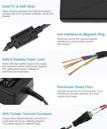 24V 3A 72W AC To DC Power Supply For LED Strips 5050 3528 And CCTV Cameras featuring components and connectors