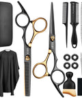Pro Grade Hair Cutting Scissors Set 15 Pieces Stainless Steel Hairdressing Shears Kit For Barber Shop Salon Home Use Thinning Scissors