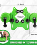 Hilitand Versatile 16 Piece Hole Saw Kit For Drilling Wet Or Dry Holes In Ceramic Tile Glass Marble Granite With Double Suction Cup Guide For Precise Work, green suction guide 28cm x 20cm