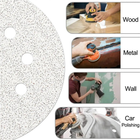 Kick Ass 100 Pc 5 Inch Sanding Discs With Hook And Loop For Orbital Sander Wood Metal Jobs 60 To 1000 Grit Premium Abrasive Wet Dry Performance on wood, metal, walls, and car polishing.