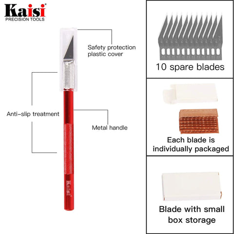 ESD Anti Static Precision Tweezers Set Includes 8 Pairs Of Stainless Steel Tweezers Plus Double Headed Crowbars Engraving Knives And 10 Spare Blades For Craft Jewelry Electronics And Lab Work Pro Grade Tool Kit For Meticulous Work