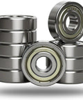 Ten Pack 6201-ZZ Double Metal Seal Deep Groove Ball Bearings, Pre-Lubricated For Smooth, Stable Performance, Low Maintenance