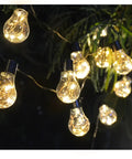 Battery Operated 25 Feet 100 LED Warm White Hanging String Lights With 20 Bulbs Remote Dimmable Eight Modes Memory Timer Waterproof And Shatterproof For Indoor Outdoor Decor Perfect For Bedroom Patio Balcony Home And Christmas Party glowing in darkness