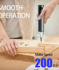 No Sweat Cordless Stick Electric Screwdriver Kit With Wireless Charging Stand And Rock Solid Magnetic Bits for precision screw insertion.