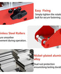 3 Station Metal Roofing Bender With 0 To 90 Degree Edge Roller components including easy fixing, stainless steel rollers, nickel-plated aluminum alloy