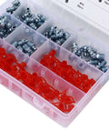 Heavy Beefy 160 Pieces Grease Fitting Kit With Zerk Nipples Incl 45 90 180 Deg Elbows Plus Straight Nuts In Storage Box Made For Cars Motorcycles Trucks And Farm Tractors For Keeping Your Rig Rocking Strong. M10 zinc-plated fittings in organizer box
