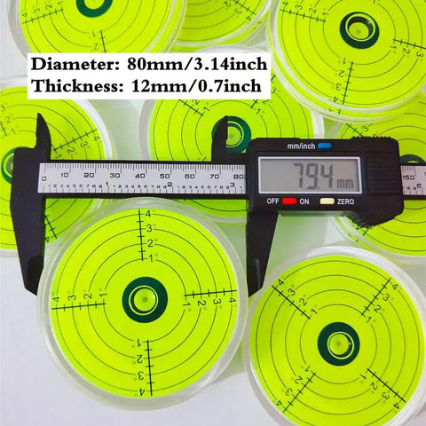 Rock Solid 80mm Round Spirit Level Featuring Degree Marked Surface And Oversized Bubble For Bang On Readings Heavy Duty Circular Measuring Device Perfect For Construction Layouts And Weekend Diy Fixes