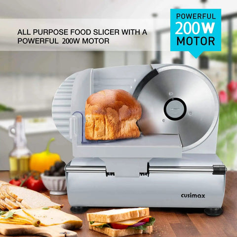 Smooth Slice Electric Meat And Cheese Slicer With Dual Stainless Blades No Sweat Thickness Adjustments For Jerky Ham And Cold Cuts A Total Kitchen Flex For Tailgates And Game Day
