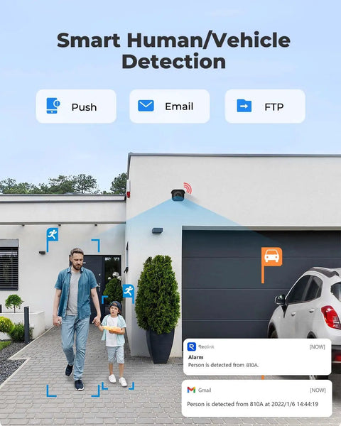 4K/8MP PoE Wired Security Camera With Human Vehicle And Pet Detection, Time Lapse, 100 Ft IR Night Vision, Smart Home Ready, Indoor Outdoor Surveillance, Up To 512GB MicroSD Card