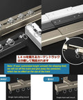 Smooth As Butter Heavy Duty Ceiling Curtain Rail And Double Track Sliding Rod System With Silent Gliding Pulleys shown in various colors.