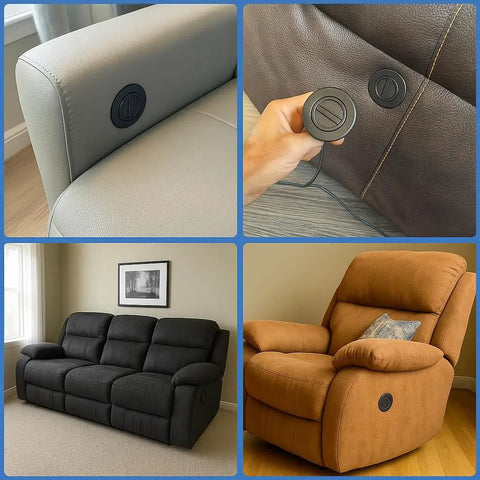Durable 2 Button 5 Pin Power Recliner Hand Control Replacement With 90 Degree Plug For Tight Spaces Ergonomic Lift Chair Remote on recliner arm