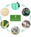 Lifecycle of Industrially Compostable 13 To 15 Gallon Tall Kitchen Trash Bags, plant-based material, composting process.