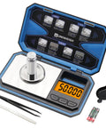 Pocket Digital Scale 200g Capacity 0.01g Precision Mini Food And Jewelry Scale With Protective Lid Battery Included Calibration Weight