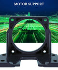 Beefy Heavy Duty Metal Auxiliary Motor Bracket Mount Built To Last For Industrial Equipment 90x90 Mm High Hardness Fixed Base To Secure Auxiliary Motors And Components, black metal motor support