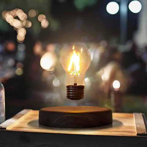 Levitating Bulb Lamp With Magnetic Floating LED Light That Revolves Seamlessly 360 Degrees A Quiet Hovering Desk Light For Home Office Decor And A Dope Gift Idea For Tech Lovers And Office Nerds Alike
