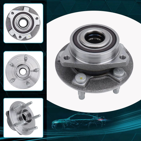 Front And Rear Wheel Bearing And Hub Assembly 5 Lug With ABS Compatible For Cadillac CTS XTS Camaro Impala 2008-2014 2018-2019 Hassle Free Direct Fit Replacement 513282