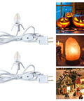Versatile 6 Foot LED Accessory Cord With On Off Switch For Night Lights And Holiday Decor C7 Bulb 2 Pack product setup