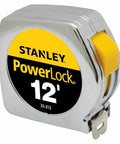 Three Quarter Inch By Twelve Foot PowerLock Pro Tape Measure With Stud Markings Every Sixteen Inches, Replaceable Blade, Life Guard Yellow Blade Protected With Blanket Wrap Mylar, Belt Clip Handy Tool For Pros