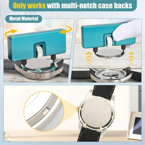 Watch Battery Replacement Tool Kit With Adjustable Case Opener and Precision Tweezers for quick DIY watch repairs demo