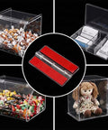 Clear Self Adhesive Plastic Hinges 65x40mm Acrylic Transparent Folding Hinges for DIY Crafts and Displays