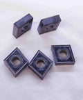 CNMG4305FN TiAlN Coated Carbide Turning Inserts 9 Pack KCU10 Grade for CNC Metalworking NS0291BL5 shown on white background