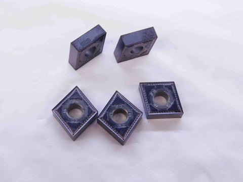 CNMG4305FN TiAlN Coated Carbide Turning Inserts 9 Pack KCU10 Grade for CNC Metalworking NS0291BL5 shown on white background